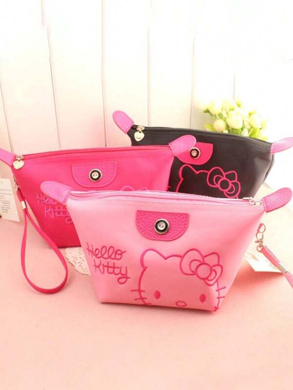 Sanrio Borsa da viaggio cosmetica portatile e carina, impermeabile, da appendere, grande capacità, organizer per il trucco per viaggi, nuovo design, vibrazioni boho, per vacanze al mare, bagno, camera da letto, grande capacità