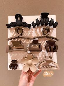 10/11pcs Women Hair Clips, Simple Decorative Hairpins For Daily Wear - Multicolor - View 4