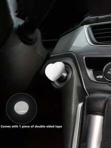 1 pieza Cubierta protectora en forma de corazón rojo para botón de encendido del automóvil, pegatina decorativa, accesorio interior de automóvil universal, manija adhesiva multiusos