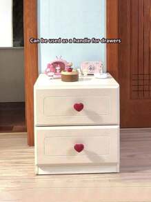 1 pieza Cubierta protectora en forma de corazón rojo para botón de encendido del automóvil, pegatina decorativa, accesorio interior de automóvil universal, manija adhesiva multiusos