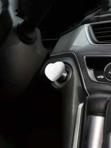 1 pieza Cubierta protectora en forma de corazón rojo para botón de encendido del automóvil, pegatina decorativa, accesorio interior de automóvil universal, manija adhesiva multiusos