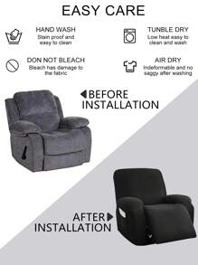 1 Stück klassischer einfarbiger Massagesessel-Überzug, Vollschutz-Sesselabdeckung, weich & bequem, dehnbar, staub- & kratzfest