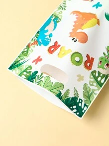 10/25/50 Stück Cartoon Dinosaurier Muster Geschenktüten, Dschungel Dinosaurier Themen Geburtstag Baby Dusche Party Familie Freund Feiertags Party Dekoration Zubehör, Dino Party Dankeschön Geschenktüten, Mehrzweck Geschenkverpackung Zubehör