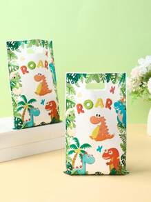 10/25/50 Stück Cartoon Dinosaurier Muster Geschenktüten, Dschungel Dinosaurier Themen Geburtstag Baby Dusche Party Familie Freund Feiertags Party Dekoration Zubehör, Dino Party Dankeschön Geschenktüten, Mehrzweck Geschenkverpackung Zubehör