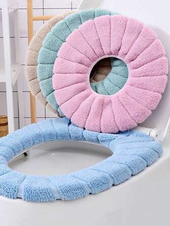 1 Pieza Cubierta universal para tapa de inodoro, Cubierta del asiento del inodoro caliente, Accesorios de baño para el hogar para decoración de baño en verano e invierno