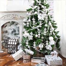 6pcs Silver Plated Candy Ornaments, 10cm/3.94inch Length, Candy Hanging Decorations, Christmas Candy Ornaments, Christmas Party Decor, Silver Candy Home Decor Pendants, Suitable For Christmas & New Year Wreaths & Gifts