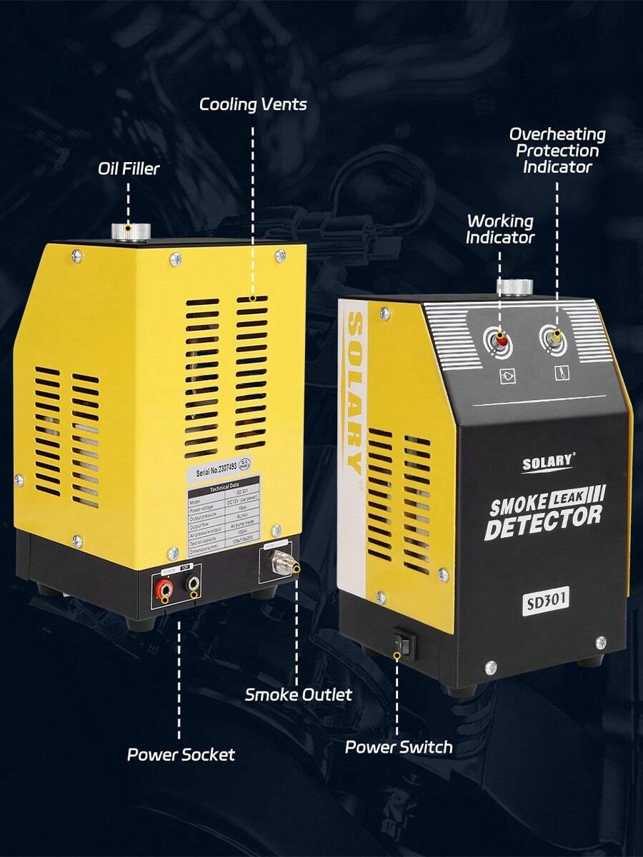 Solary Automotive Smoke Machine Leak Detector 12V EVAP Vacuum