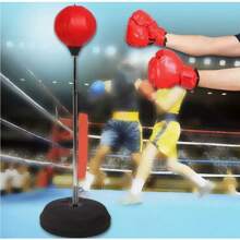 Adult Punch Ball Set Free Standing Adjustable 120-150CM With Boxing Bag Gloves - Red - View 4