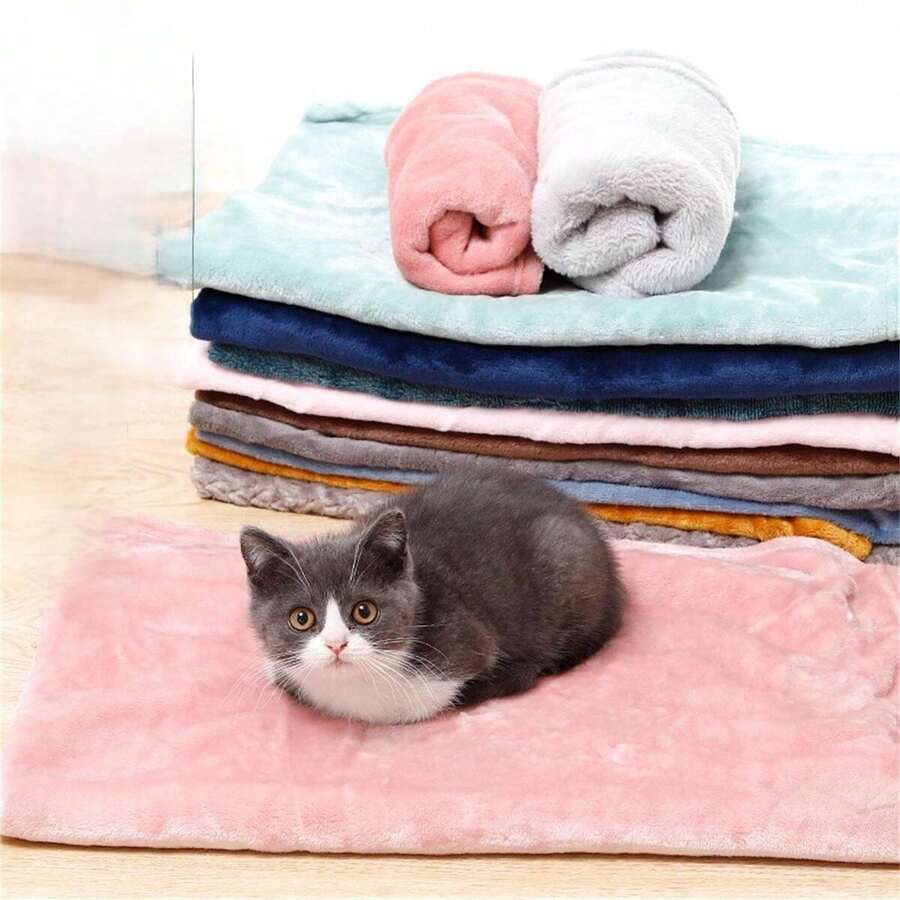 Wholesale Coral Fleece Pet Blanket, Warm Sleeping Pet Bed Pad Quilt For