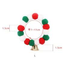 1 pièce Collier de Noël pour Animaux de Compagnie avec Cloche, Matériau en Peluche Pompon, Accessoire Mignon de Vacances pour Chiens et Chats, Décoration de Noël, Costume d'Animal de Compagnie, Accessoire Photo de Petit Animal de Compagnie, Meilleurs Cadeaux