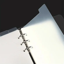 1pc 5 Sheets A5 Divider Pages (Transparent, Black, White) With Labels, For 6-Ring A5 Plastic Binder, Translucent A5 Planner Divider Sheets, Budget Planner, Planner Inserts, PVC Material, Convenient For Organizing, Viewing And Recording Personal Planning Back To School, School Supplies