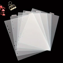 1pc 5 Sheets A5 Divider Pages (Transparent, Black, White) With Labels, For 6-Ring A5 Plastic Binder, Translucent A5 Planner Divider Sheets, Budget Planner, Planner Inserts, PVC Material, Convenient For Organizing, Viewing And Recording Personal Planning Back To School, School Supplies