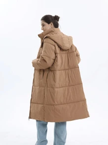 Long Puffer Jacket For Women,Ultra Soft Winter Coat Hooded, Waterproof And Windproof, Ladies Warm Winter Jacket
