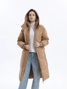 Long Puffer Jacket For Women,Ultra Soft Winter Coat Hooded, Waterproof And Windproof, Ladies Warm Winter Jacket