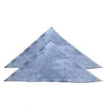 Bộ 2 khăn ăn nhung san hô, khăn lau ly rượu vang đỏ, thích hợp để vệ sinh hàng ngày - xanh xám - Xem 6