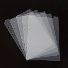 1pc 5 Sheets A5 Divider Pages (Transparent, Black, White) With Labels, For 6-Ring A5 Plastic Binder, Translucent A5 Planner Divider Sheets, Budget Planner, Planner Inserts, PVC Material, Convenient For Organizing, Viewing And Recording Personal Planning Back To School, School Supplies