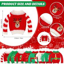 20 Kiểu Quần áo & Phụ kiện Búp bê Giáng sinh Có thể Lựa chọn, Áo len Búp bê Đan có Ông già Noel, Cây thông Noel, Tuần lộc, Hình in Người tuyết, Trang phục Búp bê Ngày lễ Trang trí - Nhiều màu - Xem 2