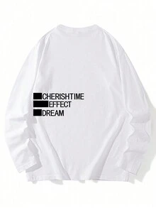 2024 新款宽松休闲百搭卡通印花长袖 T 恤女士 - 白色 - 查看 4