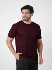 Men T-Shirts - Burgundy - View 3
