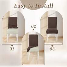 Ystyle Chair Covers With Backrest 4/6 Pieces, Stretch Chair Cover, Universal Chair Covers For Dining Room Kitchen, Washable Removable, Easy To Clean And Durable