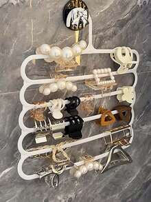 1 件 5 层发饰收纳架整理器，大容量加厚头带架，壁挂式发夹挂架，女士，塑料 - 彩色 - 查看 6