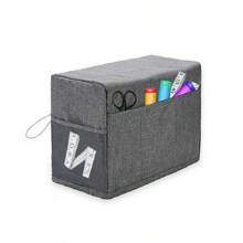 1 pièce de Housse de machine à coudre, anti-poussière et imperméable, avec des poches pour ranger les fournitures de couture, robuste couvre-poussière avec des poches latérales pratiques, poignée solide pour la plupart des machines standard (L46xL21xH32cm), fournitures scolaires