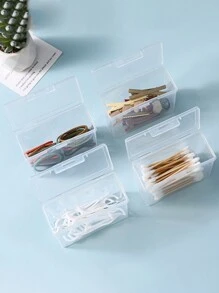 1个/2个装清洁棉签收纳盒，化妆清洁棉签/棉签盒，透明塑料翻盖收纳袋，房间装饰，包袋，化妆包，梳妆台，旅行，化妆包，旅行必备，收纳盒，储物，旅行必备，化妆品收纳盒，化妆包，化妆品收纳盒，收纳盒，洗漱包，桌面收纳盒，化妆品包，化妆袋，化妆品收纳盒，梳妆台配件，化妆袋，化妆包，珠宝盒，收纳袋，化妆刷架，刷架，香水收纳盒，收纳袋，女士礼物，圣诞礼物，女士礼物创意