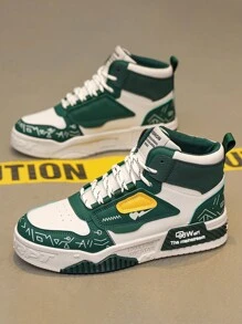 Zapatillas casuales de skateboard para hombres, moda coreana con suela gruesa, transpirables, anti-olor, con absorción de impactos, versátiles y