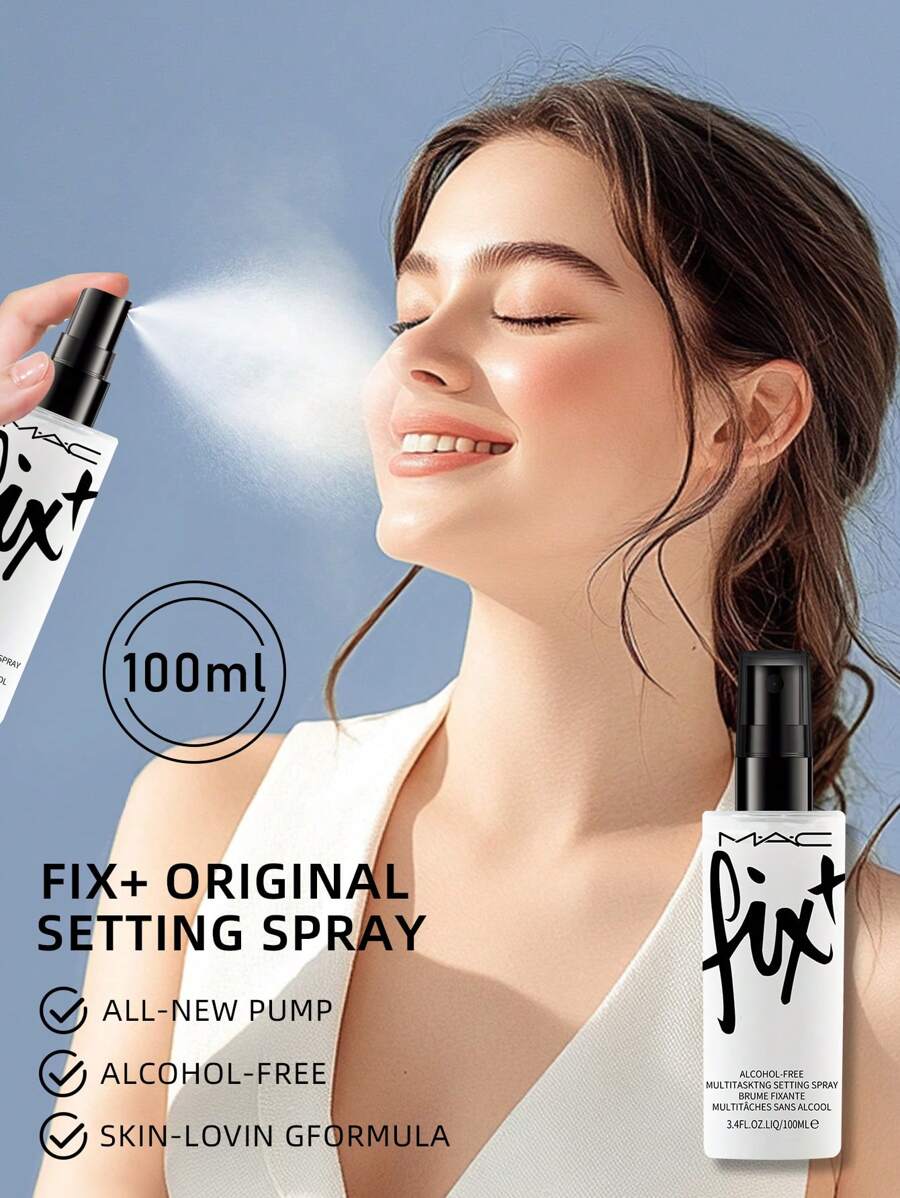 MAC Fijador de maquillaje multifuncional sin alcohol, 3.4 fl.oz./100ml - [Hidratación y control del maquillaje] Sabor original natural 100ml - Ver 1