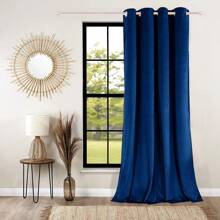 Fluwelen Gordijnen Op Zilveren Metalen Ringetjes, Verduisterend 1 Pc., Glad Fluweel En Zacht Materiaal Ideale Raamdecoratie Voor Slaapkamer, Eetkamer, Keuken, Woonkamer, Kantoor, Hotels, Modern Interieurontwerp, Minimalistische Glamour Stijl, Boho, Universeel Voor Vier Seizoenen. Verander Je Interieur!