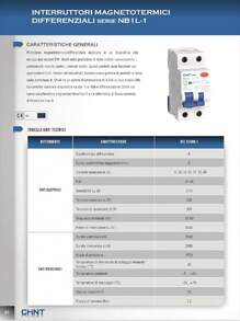 Chint Interruttori Magnetotermici Differenziali Serie NB1L Curva, cod. 203332-203339