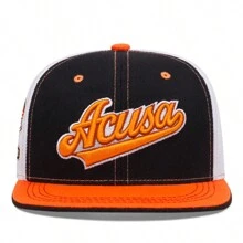 1pc Men's Fashion ACUSA Color Block Embroidered Hip Hop Cap, Fashionable Outdoor Adjustable Sun Protection Unisex Baseball Cap Snapback Hat For Spring, Autumn, Casual Street Cute Party Bohemian Polyester Embroidery Decoration Baseball Cap - ACUSA - View 3