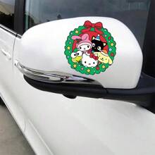 Sanrio 1 Pc Sanrio Bênçãos de Natal de Todos os Membros Adesivos de Carro, Adesivos Autoadesivos, Adesivos DIY, Adesivos de Bagagem, Adesivos de Laptop, Adesivos de Celular, Adesivos de Motocicleta, Adesivos de Janela de Carro, Adesivos de Cozinha, Adesivos de Parede e Adesivos de Caneca. Design à Prova D'Água. Presente de Natal!