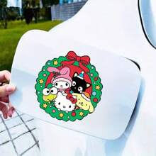 Sanrio 1 Pc Sanrio Bênçãos de Natal de Todos os Membros Adesivos de Carro, Adesivos Autoadesivos, Adesivos DIY, Adesivos de Bagagem, Adesivos de Laptop, Adesivos de Celular, Adesivos de Motocicleta, Adesivos de Janela de Carro, Adesivos de Cozinha, Adesivos de Parede e Adesivos de Caneca. Design à Prova D'Água. Presente de Natal!