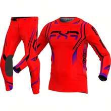 2024 GEAR SET Off Road Motorcycle Racing Mountain Bicycle Set Motocross Jersey Set Motorcycle Clothing Breathable Combination - Red - View 1