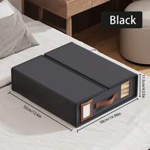 1 Pack Bed Sheet Organizers, Storage Bins With PU Leather Handle, Foldable Sheet Organizer For Linen Closet, Sheets Set Folder Keeper With Window XL (Queen & King Size) Organizing Bedding Container, Blanket Storage Bedroom, Organizer, Home Storage, White T Shirt Women, Black Pants Women, Ladies Winter Clothes, Dress,