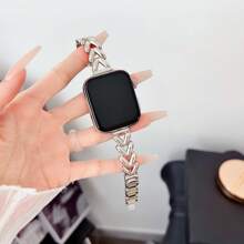 全新单排加 V 形牛仔链金属表带兼容 Apple Watch 全新女式金属替换表带兼容 Apple Watch Ultra 2/1 系列 9 8 7 6 5 4 3 2 1 SE 兼容 Apple Watch 表带 49mm、45mm、44mm、42mm、41mm、40mm、38mm