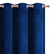 Fluwelen Gordijnen Op Zilveren Metalen Ringetjes, Verduisterend 1 Pc., Glad Fluweel En Zacht Materiaal Ideale Raamdecoratie Voor Slaapkamer, Eetkamer, Keuken, Woonkamer, Kantoor, Hotels, Modern Interieurontwerp, Minimalistische Glamour Stijl, Boho, Universeel Voor Vier Seizoenen. Verander Je Interieur!