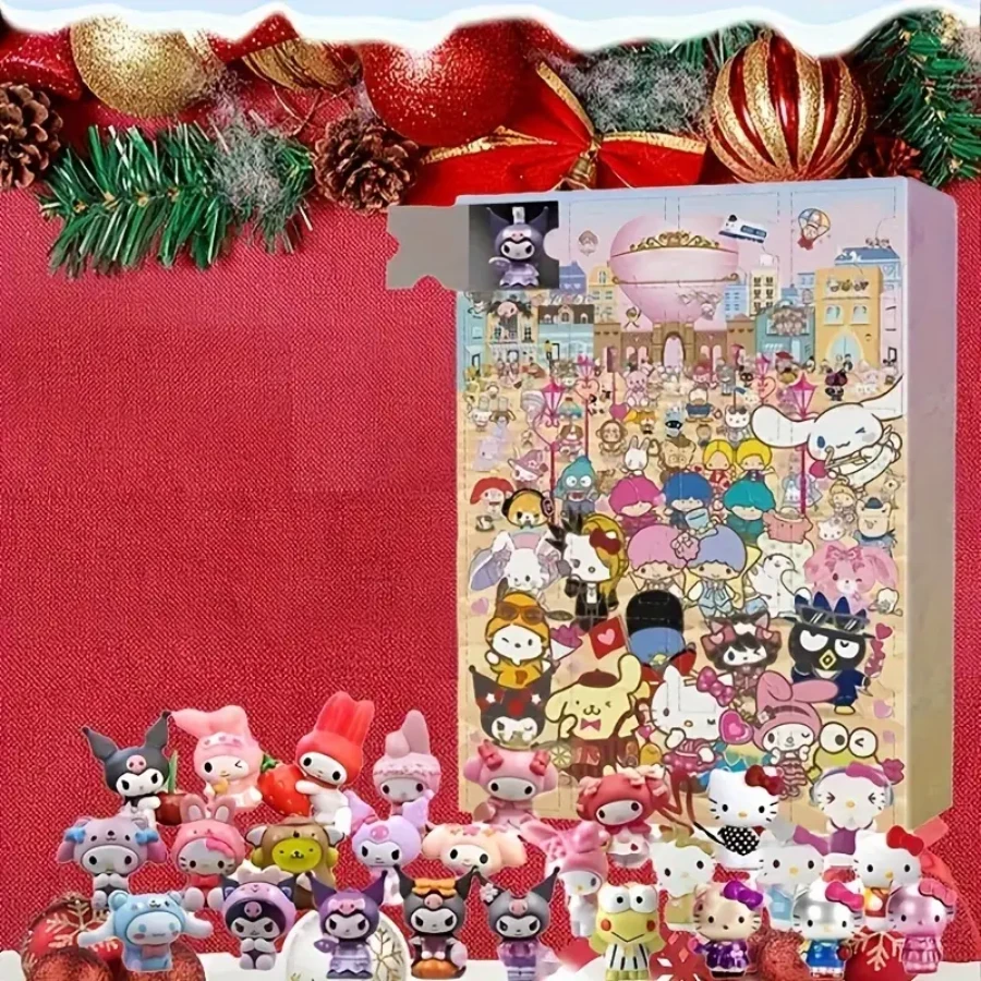 2025 New Year & Valentine's Day Countdown Calendar With Mini Figures - 24-Day Countdown, Suitable For Ages 14+, Novelty Toy Set For New Year, Back To School, Birthday Gifts, Party Favors - 多色 - 查看 1