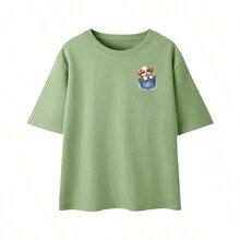 1/3/5 chiếc Túi họa tiết hoa dễ thương cho chó cưng (Border Collie, Pomeranian, Labrador) Túi đeo hông in chuyển nhiệt, Mũ đan, Quần áo, Khăn trang trí bằng nhựa vinyl chống nước thủ công mỹ nghệ - Màu xanh lam - Xem 4