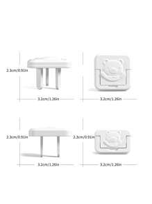 Outlet Covers With Hidden Pull Handle Baby Proofing Plug Covers Child Safety Socket Covers Electrical Outlet Protectors Kid Proof Outlet Cap - White - View 3