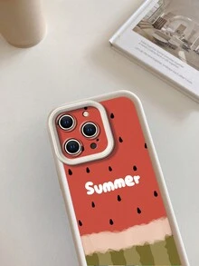 1 件个性化夏季西瓜系列米色砂岩手机壳适用于 Apple///Redmi/Infinix/Vivo - 米色 - 查看 7