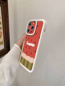1 件个性化夏季西瓜系列米色砂岩手机壳适用于 Apple///Redmi/Infinix/Vivo - 米色 - 查看 5