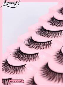 10 Cặp Lông Mi Giả Tự Nhiên Với Dây Trong Suốt Lông Mi Giả Mềm Mịn Và Nhẹ Nhàng Trang Điểm Nối Dài - Mi tự nhiên - Xem 6