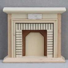 1 件未上漆娃娃屋壁炉装饰 - 卡其色 - 查看 6