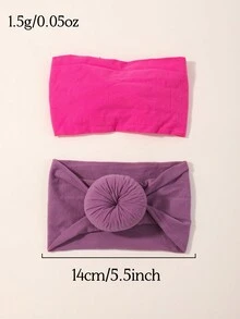 3 件套纯色针织蝴蝶结儿童发饰 - 卡其色麻花髮帶套裝 - 查看 3