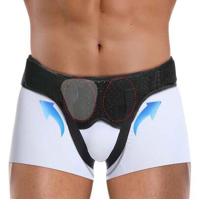 SHIXIONG Faja para Hernia Inguinal Hombre Ajustable Bilateral,Cinturón de Alivio de Hernia para Hombres con Almohadillas de Compresión Extraíbles,Ligero y Transpirable,para Hombres y Mujeres