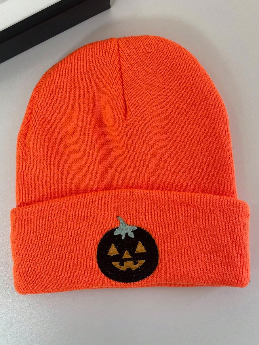 1 件男女通用新款尼龙南瓜设计耳罩，时尚，多功能，适合日常佩戴、户外活动、运动冬季圣诞节无檐便帽 - 針織兜帽 - 查看 1