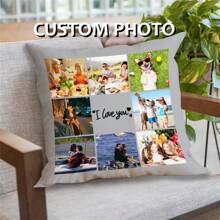 1 Vỏ gối in ảnh tùy chỉnh đơn, được thiết kế riêng cho vỏ gối của gia đình, trang trí nhà tùy chỉnh DIY, quà tặng tinh tế, ấm áp và hài hòa cho không khí gia đình vào các ngày kỷ niệm Thích hợp cho Ngày lễ tình nhân, Ngày của mẹ, Ngày của cha, Lễ tạ ơn, Gối đầu giường, Đệm ghế sofa, Tựa đầu ô tô, Vỏ gối văn phòng, Cho ghế sofa tân gia, Giường, Xe hơi, Phòng trà, Phòng ngủ, Phòng khách - Tùy chỉnh câu đố màu xám - Xem 3