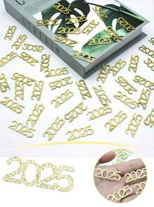 1 bộ/100 tờ giấy vụn kim tuyến vàng năm mới, giấy vụn tiệc Crossover, giấy lụa bóng vàng 2025, giấy vụn trang trí sinh nhật đám cưới giáng sinh ngày lễ tình nhân ngày của mẹ cho bàn - Nhiều màu - Xem 1